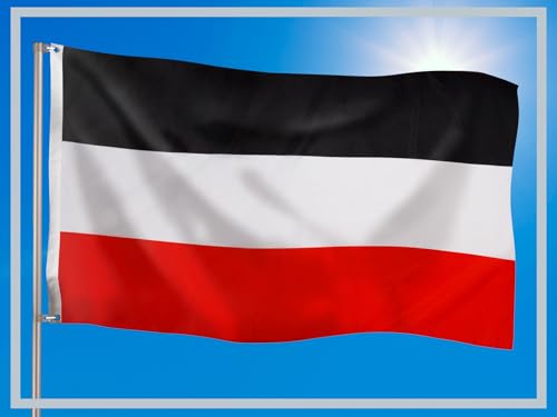 PHENO FLAGS Deutsches Kaiserreich Flagge, 90x150cm - Wetterfeste schwarz weiß rote Flagge mit Doppelnaht und Metallösen, Deutschland 1870-1919 – Bild 2