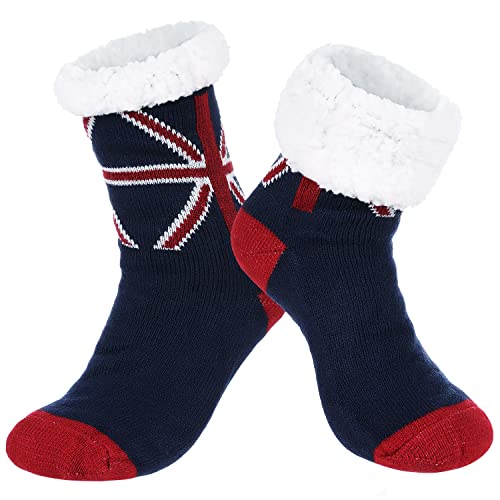 Image of Chassic Sherpa Lined Slipper Socks for Women, Non-Slip Cozy Winter House Socks, Soft Fuzzy Socks, Gifts for Women & Ladies Stocking Stuffers