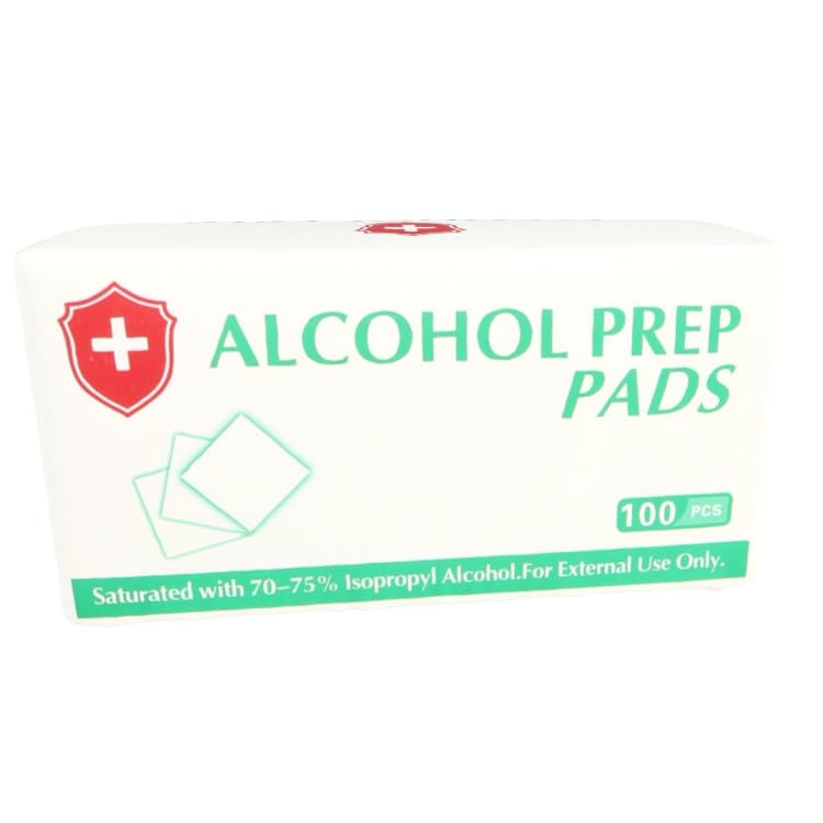 WnewTools 100pcs Disinfection Sterile Alcohol Prep Pads Phone Laptop Tablet Cleaning Wipes Swab