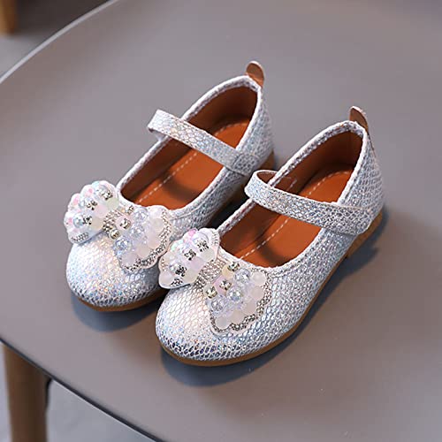 Girls Mary-Jane Shoes, Girls Dress Shoes Mary-Jane School Party Princess Shoes with Low Heel Ballet Flats 1-5 Y2
