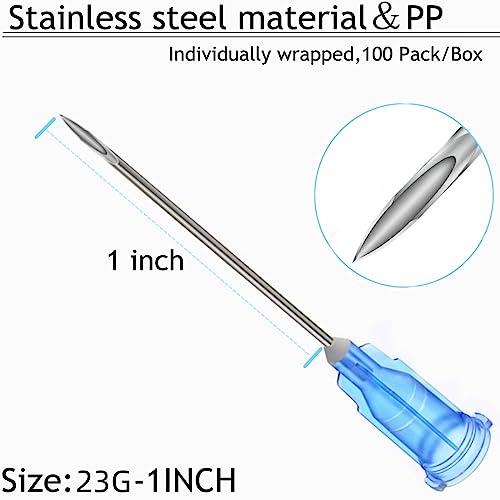 Exlavges ELG-Z2211721697 100 Pack Disposable 3Ml/Cc Lab Syringes With 23Ga 1 Inch Needle Luer Lock thumb #2
