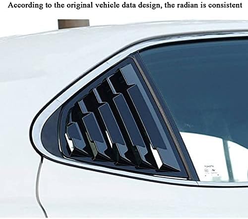 Rifoda for Camry Window Louvers Air Vent Scoop Shades Cover Blinds for 2018 2019 2020 2021 Toyota Camry ABS Material(Bright Black)