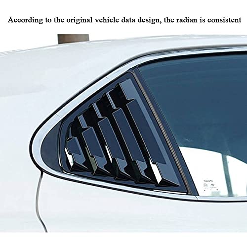Rifoda for Camry Window Louvers Air Vent Scoop Shades Cover Blinds for 2018 2019 2020 2021 Toyota Camry ABS Material(Bright Black)