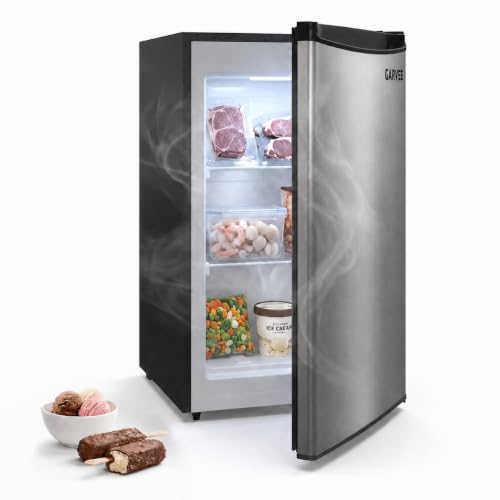 Image of 3.1 Cu.ft Upright Freezer, Single Door Stand Up Freezer with Adjustable Shelves, Mechanical Temperature Control, Freestanding Deep Freezer for Garage, Kitchen, Home Use