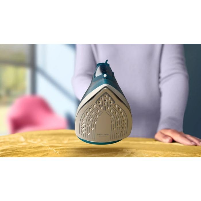 Philips Plancha de vapor serie 2000 - Hasta 25 g/min vapor continuo. 2000 W. Depósito de agua de 250 ml. 4 niveles de vapor. Suela de cerámica. Peso ligero para un planchado fácil. Azul marino