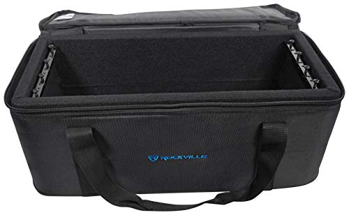 Rockville 4U Rack Bag Double-Sided Case With 12" Depth + Shoulder Strap (Rrb40) Black #TOP7