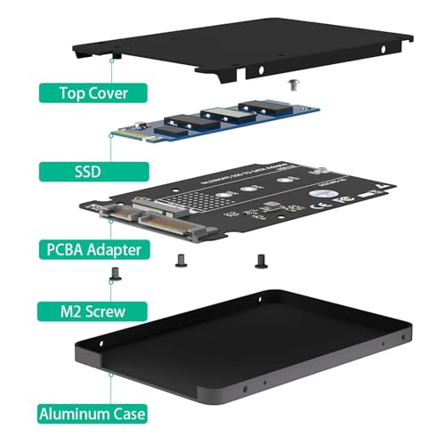 Adaptador M.2 a carcasa SATA 2.5 para SSD NGFF miniatura 4