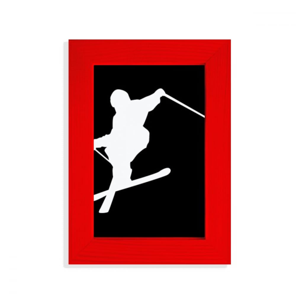 Cadre photo rouge pour planche de ski de sport avec design aérodynamique
