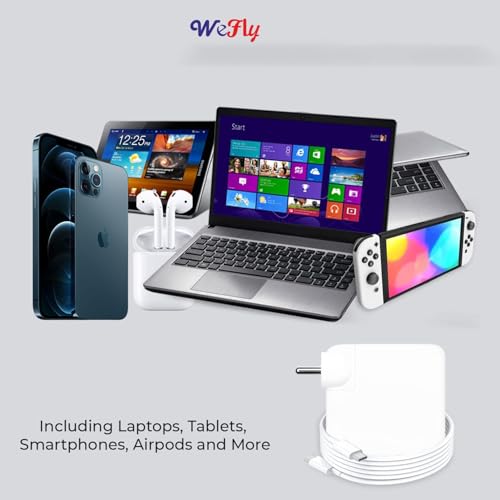Image of 30W Mac Book Air Charger Fast Charging USB C Laptop Power Adapter, USB C Charging Cord for Mac Book Pro 16 /15 /14 /13inch 2024 /2023 /2022 /2021 /2020 /2019 /M1 M2 M3 Mac Book Air (AP 30W Type C)