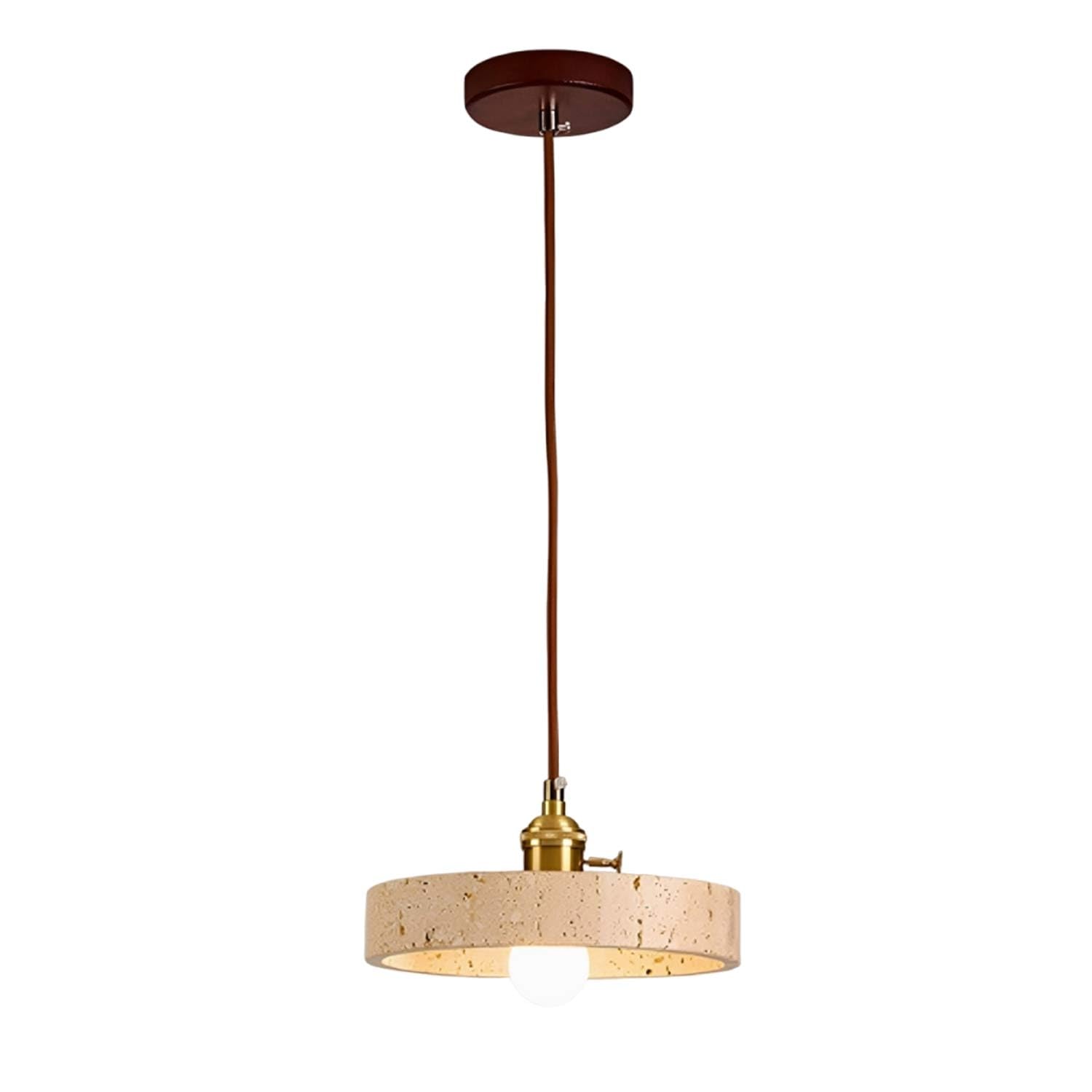 Generico Lampada A Sospensione In Travertino Giallo, A Minimalista Giapponese Per Sala Da Pranzo 'isola Della Cucina