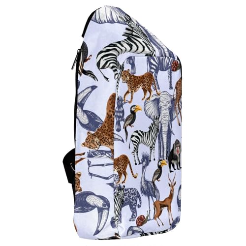 Sac à dos à bandoulière ergonomique et compact 16x36.5cm multicolore - 4