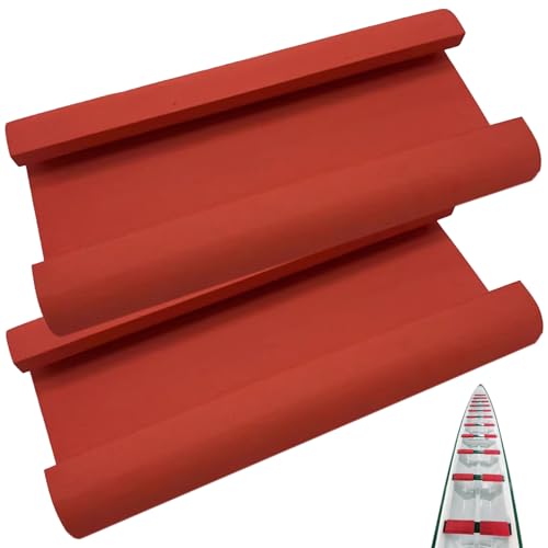 Grtheenumb 2Pcs Dragon Boat Seat Pad 13x6x2in U-Shaped Elastic Secure Kayak Seat Pad Shock-Resistant Comfortable Boat Seat Cushion for Dragon Boat Racing, Kayaking, Canoe (Red), Kayak Seat Pad