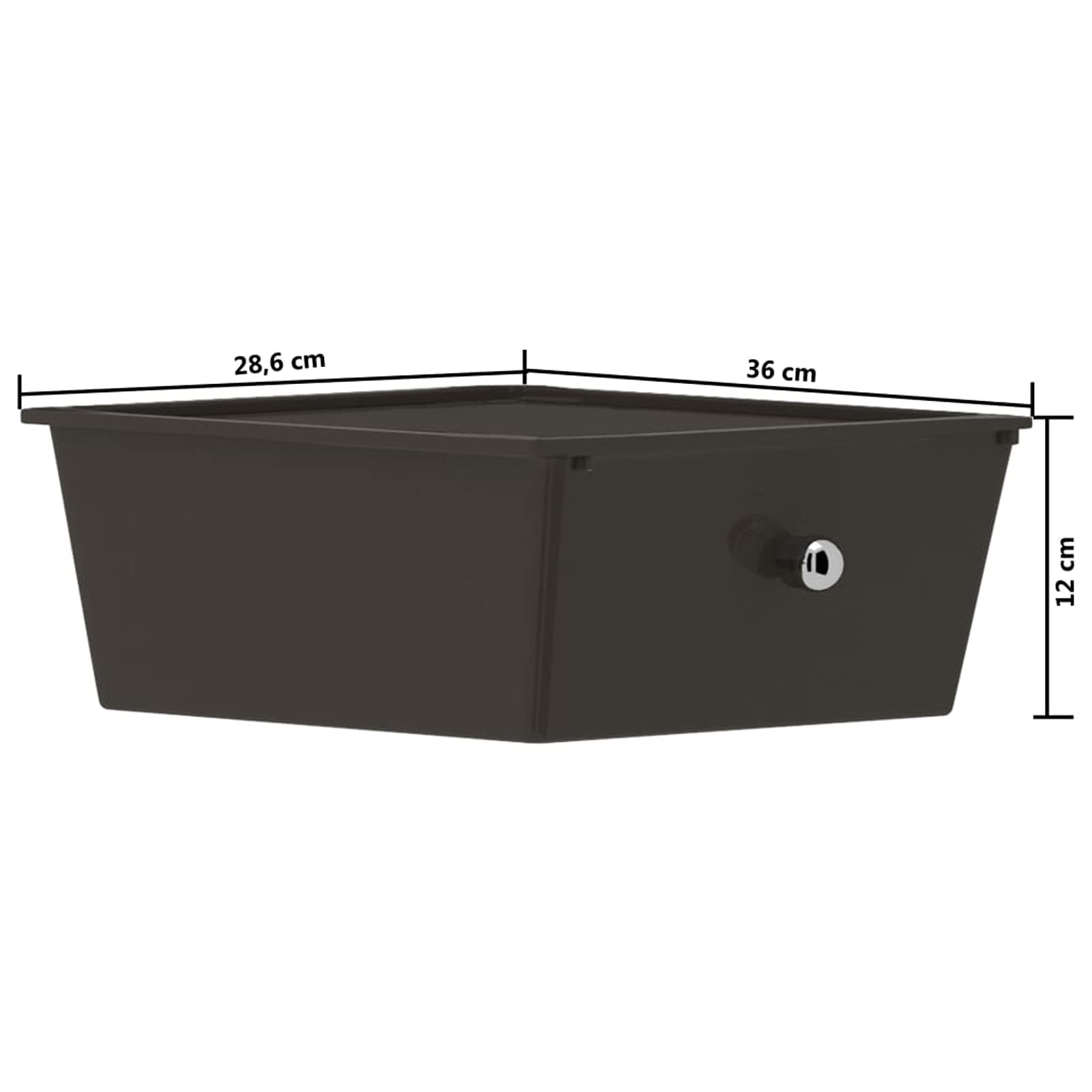 Rantry Carrello Portaoggetti Mobile con 4 Cassetti Nero in Plastica Decorazione da Mobili