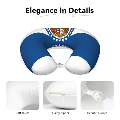 Almohada U-shaped de espuma viscoelástica para viaje miniatura 3
