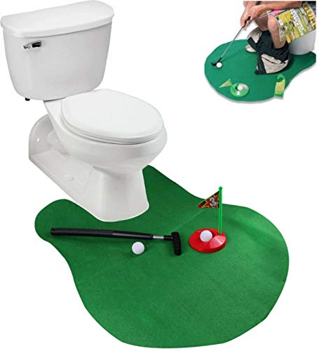 Deco2pro Toilet Golf, Potty Golf Drinker Toilet time Toy Putter Putting Game Golfing