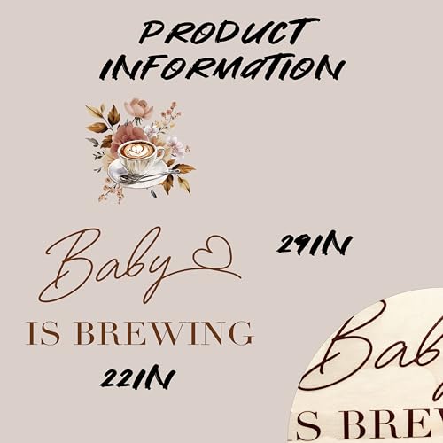 Vinilo decorativo coffee para baby shower 10x20 in miniatura 4