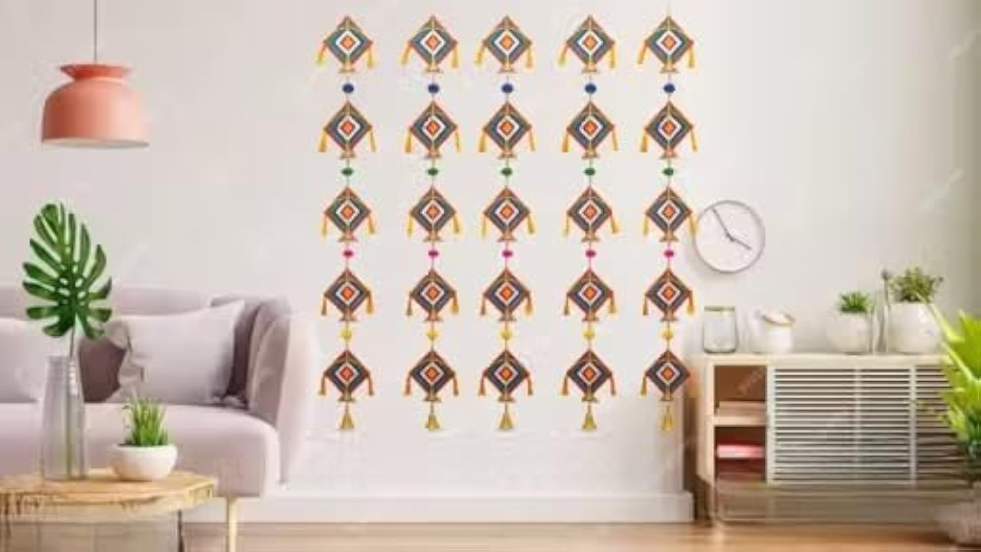 Traditional Tasseled Torans Hanging Bright | Door, Wall Hanging Kite String
