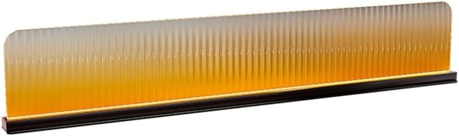 Cloisons de table en verre rayé orange isolant et cadre inox durable