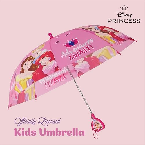 Disney Kids Umbrella, Frozen/Princess/Minnie Mouse Toddler and Little Girl Rain Wear for Ages 3-6