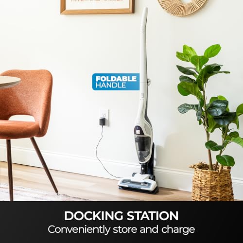 Image of Kenmore 200 Series DS2000 Cordless Stick Vacuum Lightweight Cleaner 2-Speed Power Suction LED Headlight 2-in-1 Handheld for Hardwood Floor, Low Pile Carpet & Pet Hair