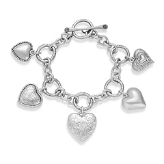 5 Heart Charms Bracelet