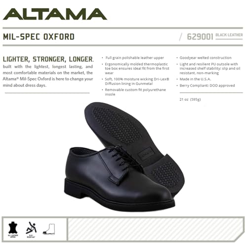 Image of Altama Men's Mil-Spec Full-Grain Leather Oxford Shoes