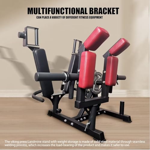 Image of Viking Press Landmine Handle for 2-Inch Barbell, Hack Squat T-Bar Row Attachment Strength Training Accessories, Shoulder Press Landmine Attachment Equipment