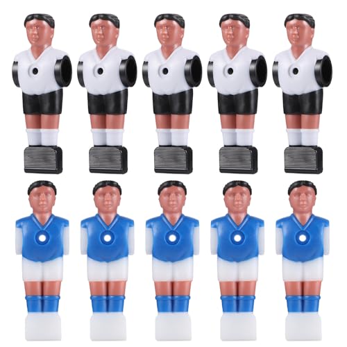 TOKIDNY Figuras de Futbolistas para Futbolín de Mesa 10 Piezas de Resina Duradera Colores y Accesorios para Jugadores de Futbolín Adecuado para Reparación y Juegos Recreativos