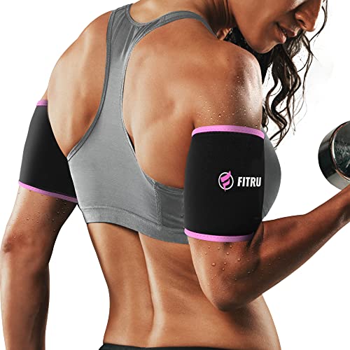 Fitru Premium Arm Trimmers for Men & Women | Sauna Arm Wraps Increasing Heat & Sweat During Exercise