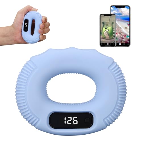 Hand Grip Strengthener, Grip Strength Trainer, Finger Exerciser Set, Forearm Grip workout, Silicone Hand Gripper, Great for Rock Climbing, Rehabilitation Training, Home and office