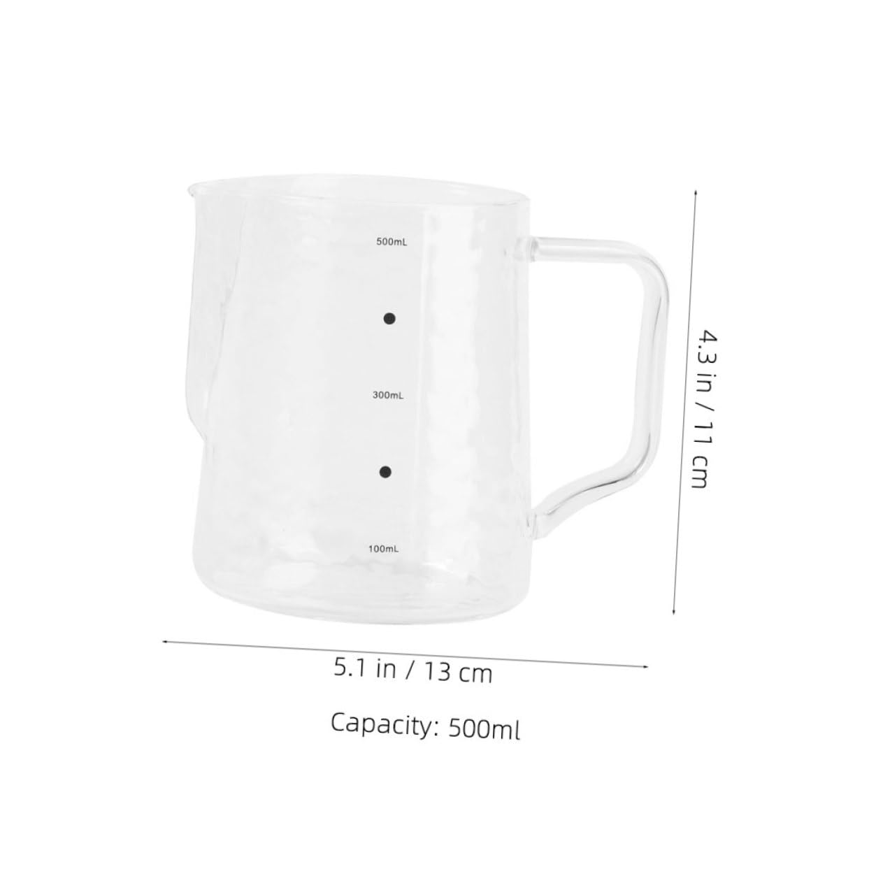 1pezzi Misurino in Vetro Da Tazza Da Caffè Con Bilancia Incorporata Per Misurare Liquidi Come o Latte Per Cucina e