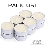 Natural Ivory White Beeswax Tealight Candles in Metal Aluminum Cup - Organic Small Candle Natural Scent Smokeless 4-5 Hours Burning - Pack of 12 - Image 4