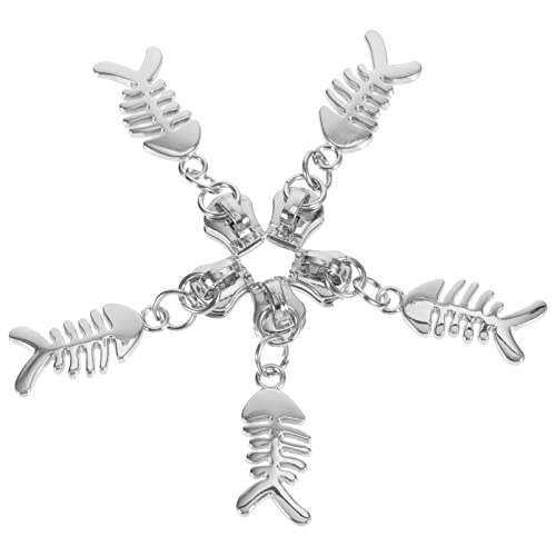 OSALADI Pcs Zipper Slider Pullers Metal Fish Bone Design Versatile for Bag Luggage and Clothing Zipper Replacement