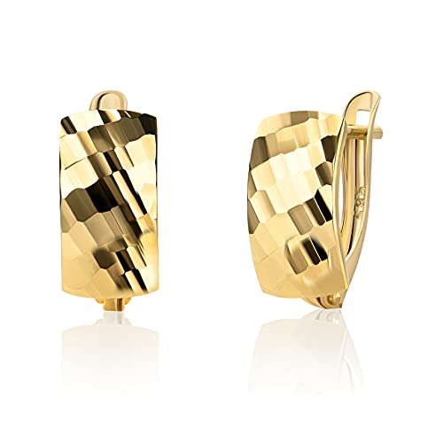 14 Karat 585 Gold Ohrringe Creolen Gelbgold Glänzend Ohrschmuck – EP01 14 Karat 585 Gold Ohrringe Creolen Gelbgold Glänzend Ohrschmuck – EP01