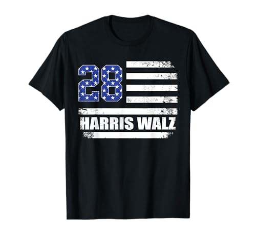 Harris Walz 2028 Kamala Harris 2028 Tim Walz American Flag Maglietta