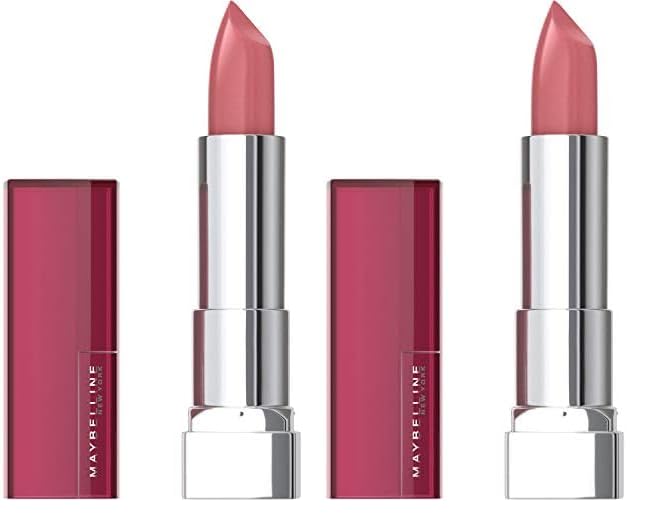 MAYBELLINEColor Sensational Lipstick, Lip Makeup, Cream Finish, Hydrating Lipstick, Flush Punch, Nude Pink 0.15 oz (Pack of 2)