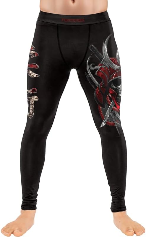 Samurai Men's MMA Spats Leggings Tights Jiu Jitsu BJJ No Gi Compression Leggings for Men