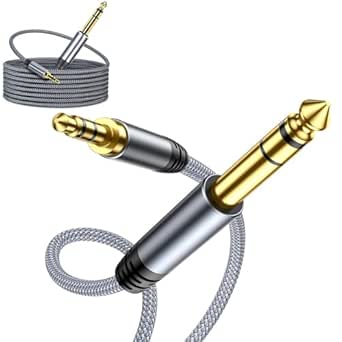 Cable De Audio 6.3 Mm Estéreo 3 M - Conectores Metálicos