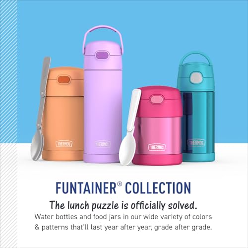 Image of THERMOS FUNTAINER 12 Ounce Stainless Steel Vacuum Insulated Water Bottle with Lid, MINNIE MOUSE
