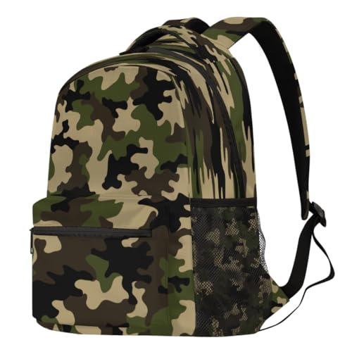 Sac à dos camouflage vert grand format pour vos randonnées et voyages