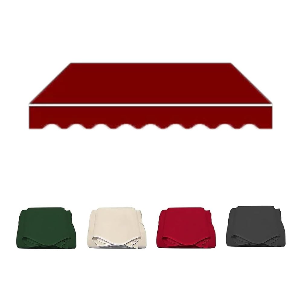 Toile de remplacement pour store banne rouge 5m pour repas de terrasse ombragés