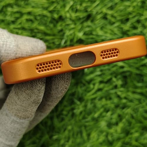 Image of for iPhone 16 Pro |Convert to 17 pro /17 Pro Max Style Premium Back Glass Converter Cover Magnetic Case for iPhone 16 Pro (Orange)