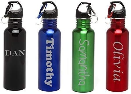 Personalized Water Bottle Custom Engraved Stainless Steel Water Bottle Name Design-Personalized Wedding Gift, Housewarming Gifts, Birthday Gift, Realtor Client Gift, Corporate Promotion