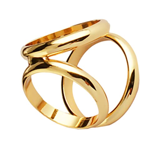 Tricyclic Round Scarf Silk Scarf Clip Three Rings Buckle