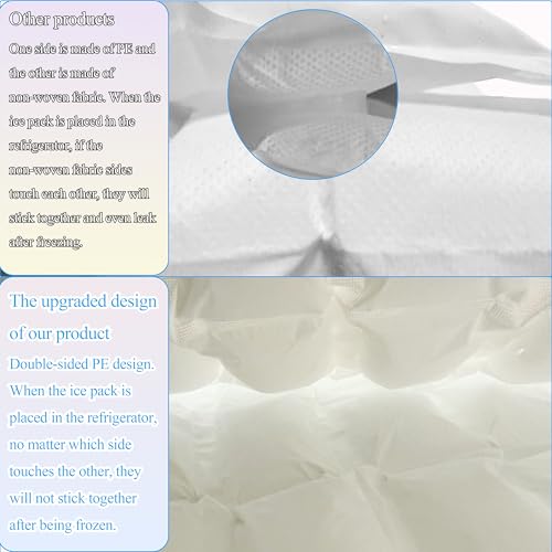 Image of Dry Ice Packs for Shipping | 24+ Hour Long Lasting Cold Ice Pack for Coolers | 3 Sheets - 48 Cells | Soak for 25-35 minutes - Expand - Dry - Use after Frozen | Reusable Freezer Block for Food