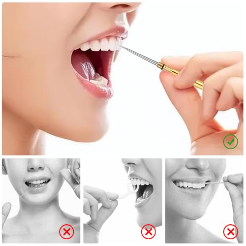 Image of 5 Pcs Portable Toothpicks with Key Ring Metal Titanium | Multifunctional, For Outdoor Picnic and Camping