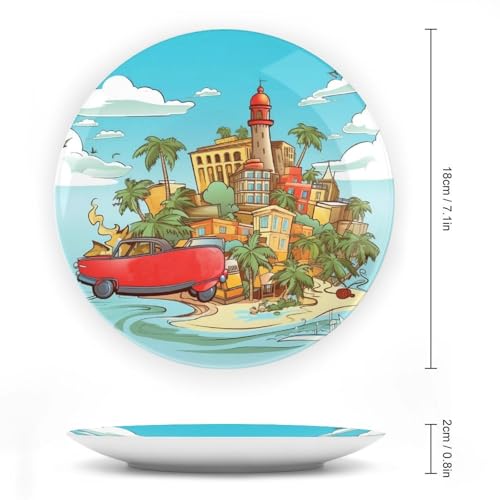 Plato decorativo de porcelana Bone China de 7 pulgadas miniatura 2