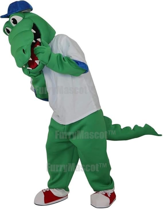 Adult Green Crocodile Alligator Suit Animal Mascot Costume Birds Party Carnival Costumes