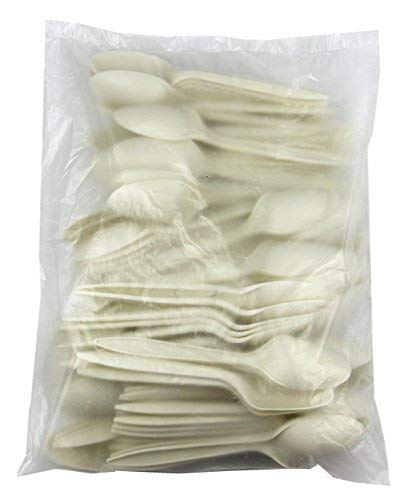 GreenWorks Eco-friendly 5.8" Plant Starch Disposable Cutlery Spoons,1000 Count Cornstarch Bio-based Spoons