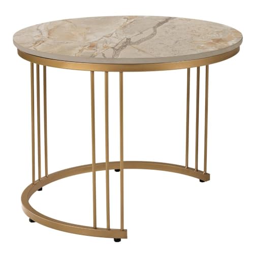 Image of Wakefit Center Table | 1 Yr Warranty | Coffee Table for Living Room Wooden, Tea Table for Living Room Wooden, Sofa Table, Free Installation from Brand, Modern Multi-Functional & Wobble-Free(Frappe)